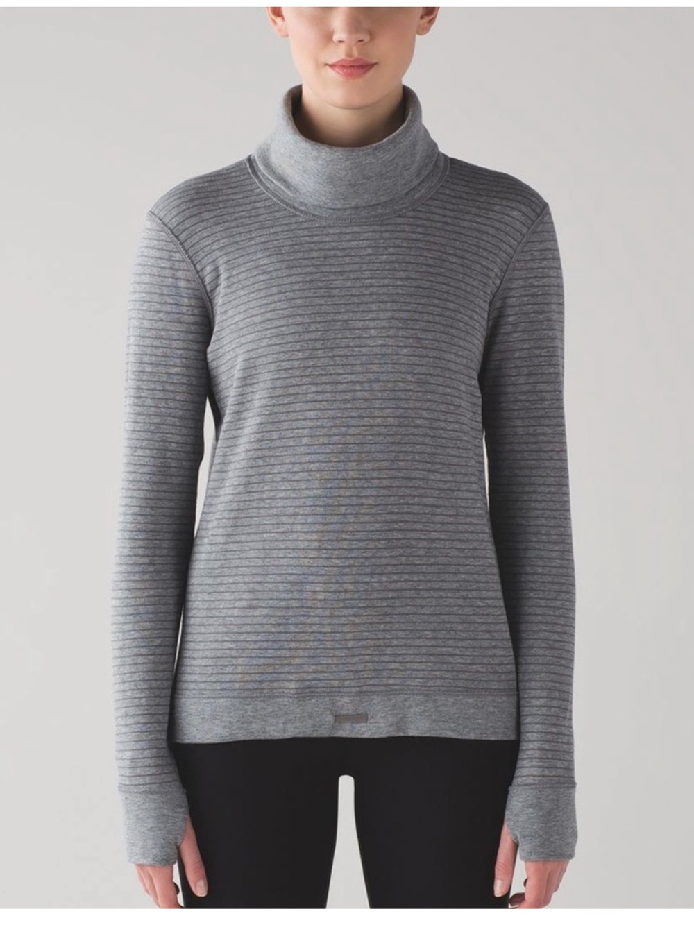 Lululemon Double Up Reversible Turtleneck Top 10 Grey